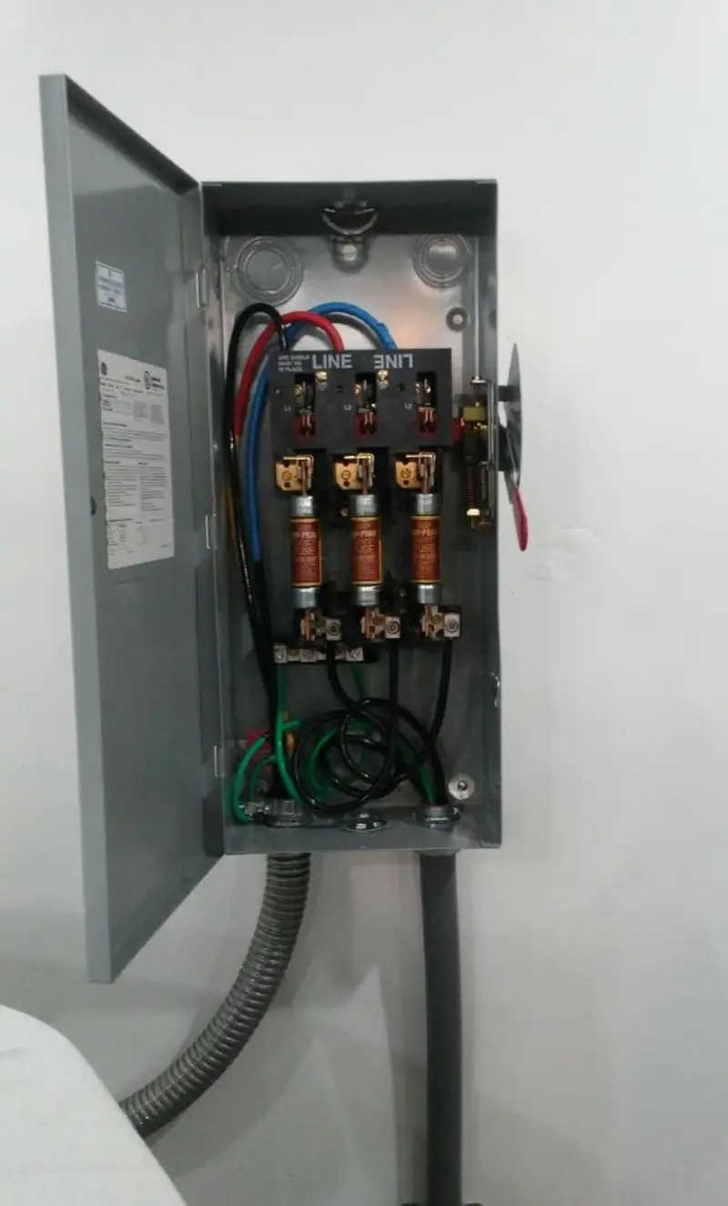 Three-phase disconnect switch installed for Electrical Wiring & Rewiring in West Haven